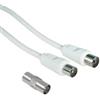 Hama Cavo antenna Hama con adattatore 75dB 3m Bianco