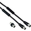 Hama Cavo antenna Hama con adattatore 85dB 1.5m Nero