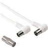 Hama Cavo antenna Hama con adattatore 90gradi 75dB 3m