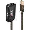 Lindy Cavo usb Lindy 2.0 prolunga con hub 10m Grigio [LINDY42635]