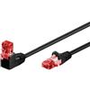 Goobay Cavo di rete Goobay Patch connettore angolato 90Ã?Â° CCA Cat.6 UTP 10m Nero
