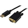 Startech.com Adattatore Startech DisplayPort Vga 1.8m Nero [DP2VGAMM6B]