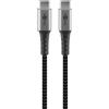 Goobay Cavo usb Goodbay Tessile tipo-C Maschio 1m Grigio
