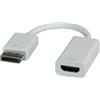 Roline Adattatore displayport Roline a HDMI 0.15m Bianco