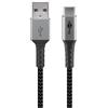 Goobay Cavo usb Goobay USB-C a USB-A in metallo e rivestimento tessuto 2m