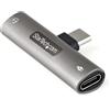 Startech.com Adattatore Usb Startech.com per cuffie Usb-C Audio e ricarica 3.5mm 60W Grigio [CDP235APDM]