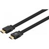 Manhattan Cavo hdmi Manhattan High speed con Ethernet Piatto 0.5m Nero
