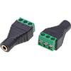 Techly Adattatore audio Techly 3.5mm Stereo Femmina Terminal Block 3 pin Nero/Verde