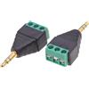 Techly Adattatore alimentazione Techly Audio 3.5 mm Maschio a Terminal Block 3 pin Nero/Verde