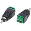 Techly Adattatore Connettore Terminal Block Techly 2-pin a RCA maschio Nero/Verde
