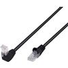 Techly Cavo di rete Patch Techly Connettore Angolato 90° CCA Cat. 5E UTP 0,5m Nero
