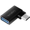 Logilink Adattatore Usb Logilink Usb 3.2 Gen 1 Usb-C male - Usb-A female angolato a 90Â° Nero