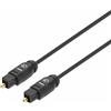Manhattan Cavo audio ottico digitale Toslink S/Pdif m/m 1m Nero [356060]