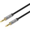 Manhattan Cavo audio ausiliario Manhattan Stereo 3.5mm m/m 2m Nero/argento [355995]