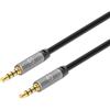 Manhattan Cavo audio ausiliario Manhattan Stereo 3.5mm m/m 5m Nero/argento [356015]
