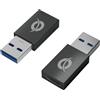 Conceptronic Adattatore usb Conceptronic tipo-A/C OTG 2pz Nero [DONN10G]