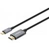 Manhattan Cavo adattatore Manhattan 153591 Cavo usb HDMI tipo A (Standard) a USB tipo-C HDMI 4K@60Hz 1m Nero/Grigio