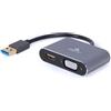 Gembird Adattatore usb Gembird usb-c/hdmi+VGA display grigio