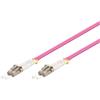 Cavbo in fibra ottica Wp Rack 0,5 m OM4 LC LC LC connettore maschio/maschio viola [WPC-FP4-5LCLC-005]
