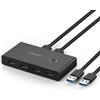 UGREEN Switch condivisione Ugreen USB 3.0 4 Porte per 2 PC 2 Ingressi 4 Uscite Nero [30768]