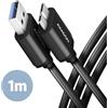 AXAGON Cavo Usb Axagon Micro-usb tipo-B a tipo-A 3.2 Gen 1 1m Nero