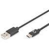Digitus Cavo usb Digitus USB-C 1m Nero [AK-300154-010-S]