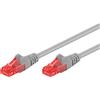 Goobay Cavo di Rete Patch in Rame Cat.6 Grigio U/UTP LSZH 0,5m