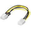 Goobay Cavo di alimentazione interna Goobay per pc PCIe da 6Pin a 8Pin 20cm Nero/giallo [93635]