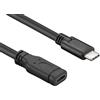 Hamlet Cavo di prolunga Hamlet USB-C 3.1 Gen1 M/F 1m Nero [XCUC-UC-MF10]