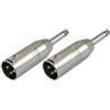 RIDEM Connettore audio Ridem RDM CN5 Xlr M/jack 6.3mm mono Silver 2pz