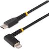 Startech.com Cavo usb Startech.com ad angolo lightning/tipo-C M/M 1m Nero [RUSB2CLTMM1MR]