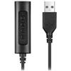 Hamlet Adattore audio Hamlet Jack 4 poli a usb-A con controlli volume Nero [HHEADA-UA]