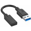 Hamlet Adattore Usb Hamlet tipo-A masc 3.0 a tipo-C fem 10cm/Nero [XADU3-UCF01]