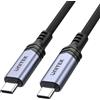 Unitek Cavo dati/Ricarica Unitek C14110GY-2M USB Tipo C a USB Tipo C 3.1 PD 240W 2m Nero [C14110GY-2M]