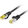 Lanberg Cavo di rete Lanberg patch cat.6a S/FTP LSZH CU 0.25m/Nero [AKLAGKSP6000231]