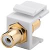 Goobay Adattatore Goobay da pannello RCA Modulo Keystone Cinch/RCA Bianco