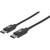 Manhattan Cavo Usb Manhattan Usb-C Maschio a maschio 2.0 480 Mbit/s 3A 2m Nero [354875]