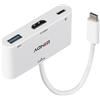 Lindy Adattatore USB Lindy Convertitore USB 3.1C-HDMI USBA + P.D. Bianco [43340]