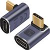 Techly Adattatore usb Techly USB Tipo-C Maschio/Femmina Angolo 40Gbps 4K/8K Viola [IADAP USB4C-40G]