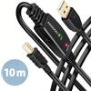 AXAGON Cavo Axagon ADR-210B ripetitore attivo USB 2.0 A-M a B-M 10m Nero [AKAXNKDADR210B0]