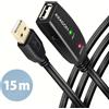 AXAGON Cavo Axagon ADR-215 ripetitore attivo USB 2.0 A-M a A-F 15m Nero [AKAXNKUADR21501]