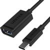 Unitek Cavo adattatore Unitek C476BK-1M Usb-C/Usb-A M/F 10Gbps 60W 1m Nero [C476BK-1M]
