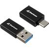 Sharkoon Adattatore usb Sharkoon OfficePal Usb-A a Usb-C/Usb-C a Usb-A Nero 2pz