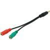 Conceptronic cavo splitter Conceptronic sdoppiato per serie sterzo 3.5mm Masch a 2xfem stereo 1.5m Nero [147943]