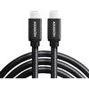 AXAGON Cavo Axagon USB-C a USB-C 2.0 PD 240W 5A 1.5m Alu-Nero [BUCM2-CM15AB]