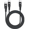Celly Cavo Celly USB-C a 2 USB-C Nero [USBC2USBCBK]