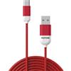 PANTONE Cavo di ricarica Pantone da Usb-a ad Usb-c 1.5m Rosso [=>>PANTONE TYPE-C CABLE 1.5 MT RED]