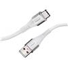 Intenso Cavo dati Intenso A315C Nylon QC 3.0 60W 1.5m USB-A/USB-C Bianco [7901102]