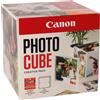 Canon Carta fotografica Canon PP-201 Photo Cube Creative Pack 13x13cm 40 fogli Lucido/Arancione [PP-201 5 X 5 PHOTO CUBE CREATIVE PACK WHITE ORANGE]