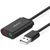 Stefanplast Adattatore Ugreen Usb 2.0 a suono 3.5mm cavo 0.15m Nero [30724]